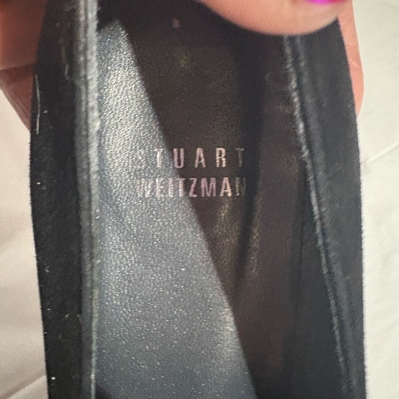 Stuart Weitzman Black Ruffle Peep Toe Heels - Picture 4 of 16